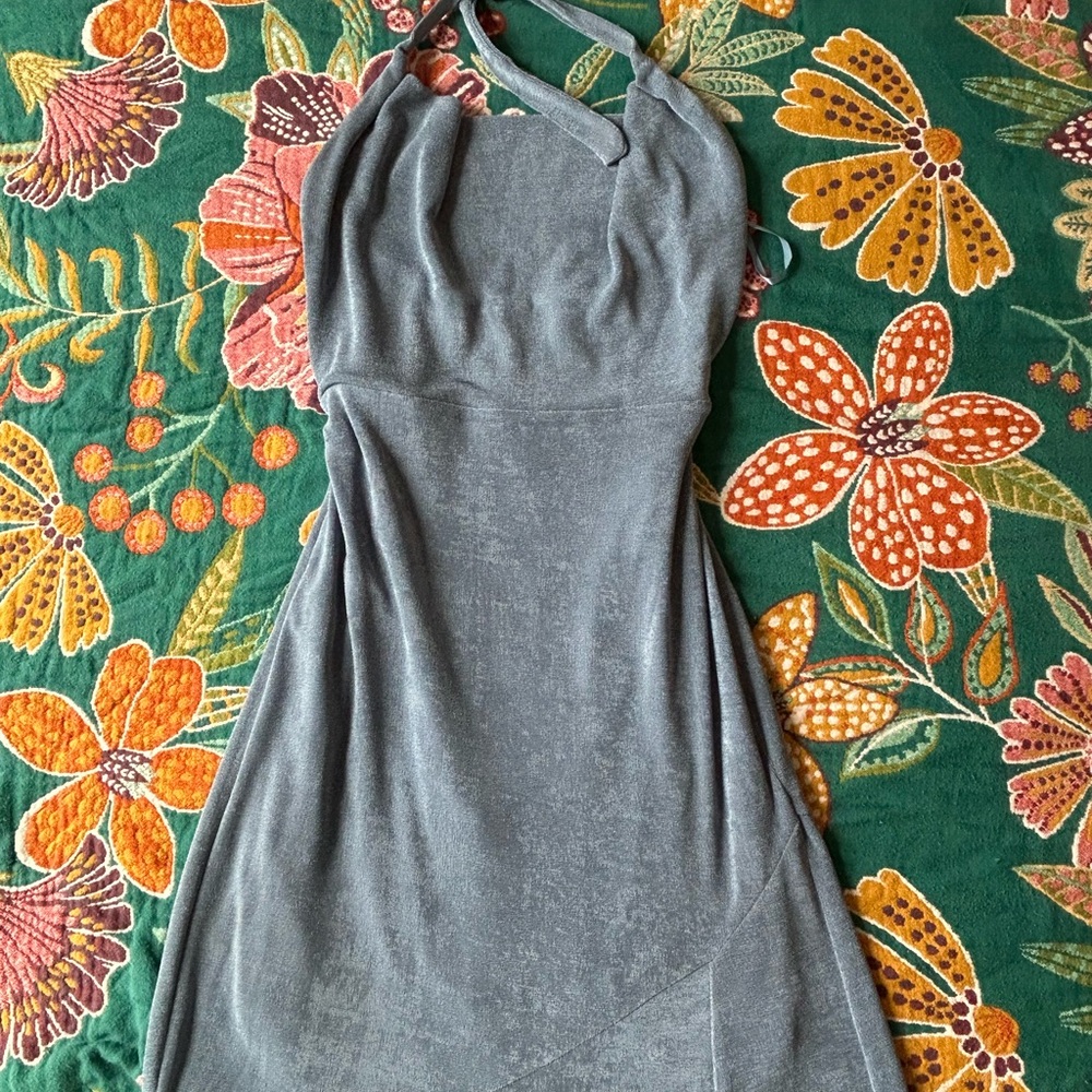 Blue Gray Halter Saints & Secrets Dress